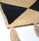 Ramsha Handmade Natural &amp; Black Color kitchen mat 80x200 cm Br-030 Braided Rug with Tassel