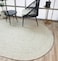 Ramsha Handmade 160x230 cm bleach color Oval Shaped Wool Floor Braided Rug - BR 047