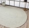 Ramsha Handmade 160x230 cm bleach color Oval Shaped Wool Floor Braided Rug - BR 047