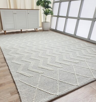 سجادة الجوت المضفرة سجادة سوداء وطبيعية 90 سم سجادة مستديرة الشكل