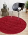 Ramsah Handmade red color 150 cm round rug br-060 Braided Jute Floor Round Rug