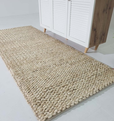 Ramsha Handmade Woven Bleach Color 80x200cm Farmhouse Woven Rug - SR 037