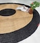 Ramsha Handmade Area Rug Natural &amp; Black Color 200 CM Braided Jute Round Rug - BR 003