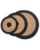 Ramsha Handmade Area Rug Natural &amp; Black Color 200 CM Braided Jute Round Rug - BR 003