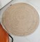 Handmade Natural &amp; White Color 200 CM Braided Jute Round Rug - BR 012