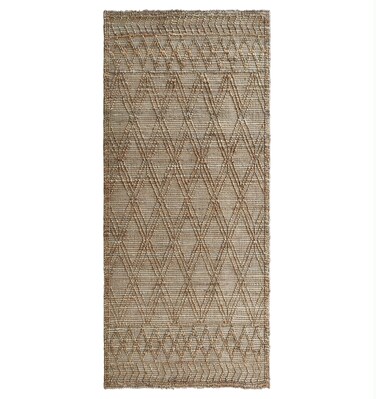 سجادة الجوت المضفرة سجادة سوداء وطبيعية 90 سم سجادة مستديرة الشكل