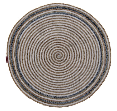 Ramsha round rug 90 cm rug BR-065 Handmade Cotton &amp; Jute Braided Rug