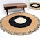 Handmade Natural &amp; Black Color 90 CM Ramsha Braided Jute Round Rug - BR 001