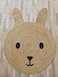 Ramsha kids rug rabbit rug for bedroom 100 cm br-078 Handmade Jute Round Braided Rug