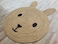 Ramsha kids rug rabbit rug for bedroom 100 cm br-078 Handmade Jute Round Braided Rug