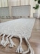 Ramsha Handmade 80x200cm Natural White Color Bedroom Decor Woven Rug with Fringes - SRN 007