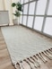 Ramsha Handmade 80x200cm Natural White Color Bedroom Decor Woven Rug with Fringes - SRN 007