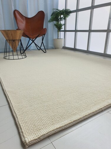 سجادة الجوت المضفرة سجادة سوداء وطبيعية 90 سم سجادة مستديرة الشكل