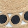 Ramsha Handmade round rug natural nad black color 90 cm rug Braided Jute Floor Round Rug - BR 050