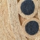 Ramsha Handmade round rug natural nad black color 120 cm rug Braided Jute Floor Round Rug - BR 050