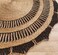 Handmade rug 150 cm round shaped rug Natural and black Color Crochet Jute Round Rug - CR 012