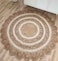 Handmade Outdoor rug 200 cm round shaped rug Natural Color CR-014 Crochet Jute Round Rug