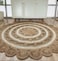 Handmade Outdoor rug 200 cm round shaped rug Natural Color CR-014 Crochet Jute Round Rug