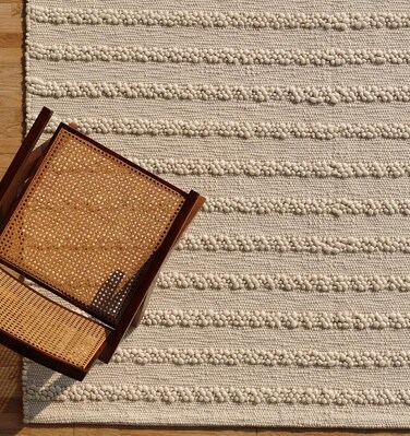 Handmade Ramsha Natural Color 200X300 CM Living Room Woven Rug - SRN 037