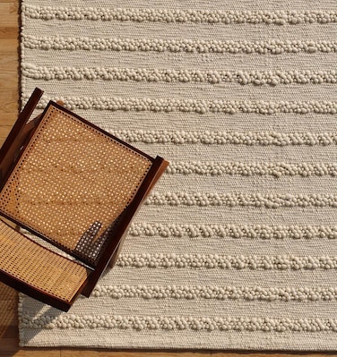 سجادة الجوت المضفرة سجادة سوداء وطبيعية 90 سم سجادة مستديرة الشكل