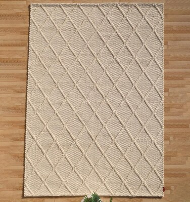 Handmade Ramsha Natural Color 300X400 CM Living Room Woven Rug - SRN 041