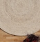Ramsha Handmade Natural Color 90 CM RD Home Decor Round Jute Rug - BR 095