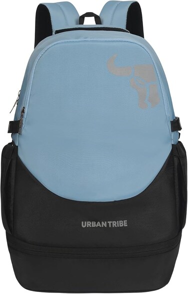 URBAN TRIBE UthGear 33 Ltrs Stylish &amp; Trendy  Water Ressistant  School Backpack For Kids   Boys &amp; Girls (7 to 10 Year) (Sky Blue/Black)