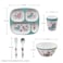 Dinewell 5-Piece Kids Dinner Set &ndash; Unicorn Theme &ndash; Magical Unicorn Design with Divided Plate, Bowl, Cup, Spoon &amp; Fork &ndash; Non-Toxic, Lightweight Tableware for Kids &ndash; DWKS001UNI