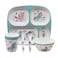 Dinewell 5-Piece Kids Dinner Set &ndash; Unicorn Theme &ndash; Magical Unicorn Design with Divided Plate, Bowl, Cup, Spoon &amp; Fork &ndash; Non-Toxic, Lightweight Tableware for Kids &ndash; DWKS001UNI