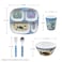 Dinewell 5-Piece Kids Dinner Set &ndash; Sea Life Theme &ndash; Divided Plate, Bowl, Cup, Spoon &amp; Fork &ndash; BPA-Free, Lightweight &amp; Durable Tableware for Toddlers and Children &ndash; DWKS001SEL