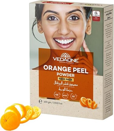 Orange Peel Powder/facepack  100GM Pack  Natural and organic Face pack for men and women  Rich in Vitamin C, Anti-acne Properties and anti- ageing properties for brighter and radiant skin.