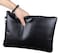 Mens Clutch Purse Handbags Synthetic LeatherPU Bags with Wrist Strap Zip Closure 7.9 Inch for Business Travel Work-M

