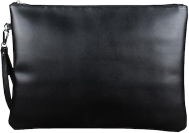 Mens Clutch Purse Handbags Synthetic LeatherPU Bags with Wrist Strap Zip Closure 7.9 Inch for Business Travel Work-M
