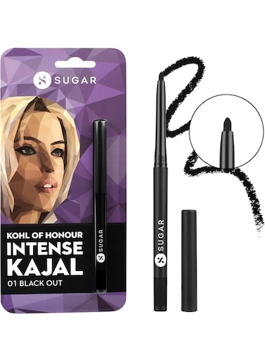 Men's Kohl Of Honour Intense Kajal Smudge and Transfer Resistant Eyeliner, Black, 1 Count (Pack of 1)