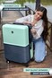 Nasher Miles Istanbul Hard-Sided ABS and PC Check-in Luggage 28 inch   75cm   8 Wheels Large Trolley Bag for Travel   Suitcase (Teal Dark Blue)
