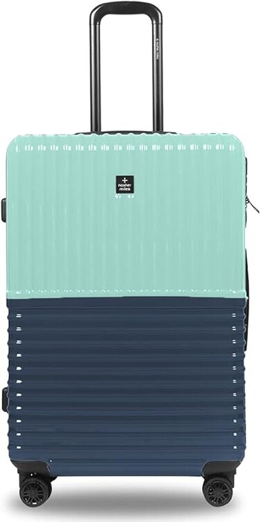 Nasher Miles Istanbul Hard-Sided ABS and PC Check-in Luggage 28 inch   75cm   8 Wheels Large Trolley Bag for Travel   Suitcase (Teal Dark Blue)