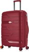 Nasher Miles Paris Hard-Sided Polypropylene Check-in Luggage 24 inch   65cm   8 Wheels Medium Trolley Bag for Travel   Suitcase (Maroon)