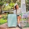 Nasher Miles Paris Hard-Sided Polypropylene Luggage Set of 3   55cm, 65cm &amp; 75cm   8 Wheels Small, Medium &amp; Large Trolley Bag for Travel   Suitcase (Pastel Green)