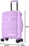 Nasher Miles Paris Hard-Sided Polypropylene Check-in Luggage 24 inch   65cm   8 Wheels Medium Trolley Bag for Travel   Suitcase (Purple)