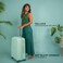 Nasher Miles Antwerp Hard-Sided Polypropylene Check-in Luggage 28 inch   75cm TSA Lock 8 Wheels &amp; Expander Large Trolley Bag for Travel   Suitcase (Pastel Green)