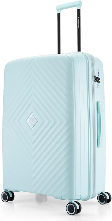 Nasher Miles Antwerp Hard-Sided Polypropylene Check-in Luggage 28 inch   75cm TSA Lock 8 Wheels &amp; Expander Large Trolley Bag for Travel   Suitcase (Pastel Green)