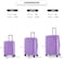 Nasher Miles Antwerp Hard-Sided Polypropylene Luggage Set of 3   55cm, 65cm &amp; 75cm   TSA Lock 8 Wheels &amp; Expander Small, Medium &amp; Large Trolley Bag for Travel   Suitcase (Pastel Purple)