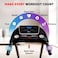 جهاز المشي الكهربائي القابل للطي PowerMax Fitness TDM-97 بقوة 4 حصان، مزود بمحرك يدوي قابل للتعديل، و12 برنامج تمرين مُعد مسبقًا، وسرعة قصوى 12 كم/ساعة، ومنفذ AUX، ومكبر صوت   جهاز تمارين القلب مناسب لوزن مستخدم يصل إلى 110 كجم، مزود بمستشعر معدل ضربات القلب، لون أسود
