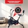 PowerMax Fitness BU-201 Dual Action Air Bike/Exercise Bike For Home, Gym Cycle For Workout With Adjustable Cushioned Seat, Non-Slip Pedals, Moving Handles Black Gym Bike, Max User Weight 120 KG