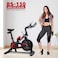PowerMax Fitness BS-130 Spin Exercise Bike [8Kg Flywheel, Max User Weight 130kg, LCD Display, 3pc Crank, Bottle Holder, Anti-slip Pedals and Comfortable Seat] 1 Year Manufacturer Warranty, Black
