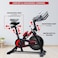 PowerMax Fitness BS-130 Spin Exercise Bike [8Kg Flywheel, Max User Weight 130kg, LCD Display, 3pc Crank, Bottle Holder, Anti-slip Pedals and Comfortable Seat] 1 Year Manufacturer Warranty, Black