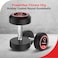 PowerMax Fitness 7.5kg Rubber Coated Round Dumbbells Pair (Set of 2) for Home Gym &amp; Commercial Use   Durable, Floor-Friendly Free Weights   Ideal for Strength Training, Muscle Building, Cardio Workout