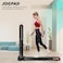 جهاز المشي الكهربائي القابل للطي PowerMax Fitness Jogpad (بقوة قصوى 4 حصان)، بمقبض وجهاز تحكم عن بعد، يتحمل حتى 120 كجم، سرعة قصوى 12 كم/ساعة، سطح جري بمقاس 1080 مم × 400 مم، تقنية بلوتوث، مكبر صوت