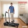 PowerMax Fitness Walkpad (3Hp Peak) Compact Motorized Treadmill For Home-Office Use With Remote Control, Max User 110Kg, Top Speed 10Km/H, 1000X400Mm Running Deck, LED Display, iPad &amp; Mobile Holder