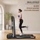 PowerMax Fitness Walkpad (3Hp Peak) Compact Motorized Treadmill For Home-Office Use With Remote Control, Max User 110Kg, Top Speed 10Km/H, 1000X400Mm Running Deck, LED Display, iPad &amp; Mobile Holder